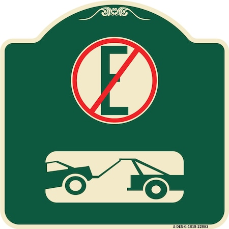 Signmission Spanish Parking Control No Estacionar Heavy-Gauge Aluminum Architectural Sign, 18" H, G-1818-22883 A-DES-G-1818-22883